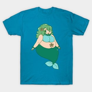 Chubby Green-Haired Mermaid T-Shirt